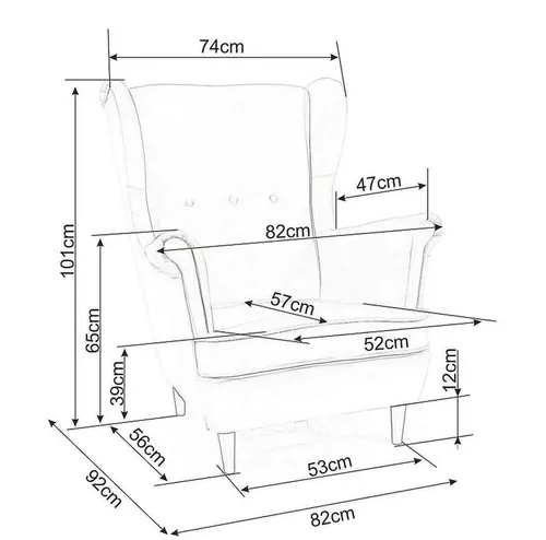 купить Кресло Signal Lady Velvet (Beige/Wenge) в Кишинёве 