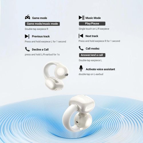 купить Наушники беспроводные Ugreen 45786, Open Ear HiTune S3 | WS209, White в Кишинёве 