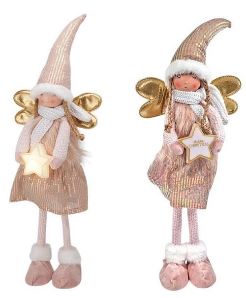 купить Новогодний декор Promstore 36345 Suvenir LED "Inger cu stea", 67cm, roz в Кишинёве 