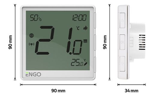 купить Термостат ENGO Controls EONE-230W prin internet ZigBee, 230V, white в Кишинёве 