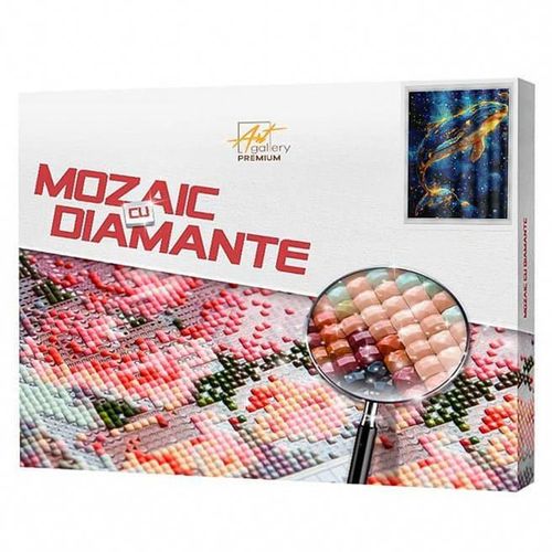cumpără Tablou pe numere Art Gallery QB206519 Mozaic cu diamante patrate 40x50cm Balena cosmica în Chișinău 