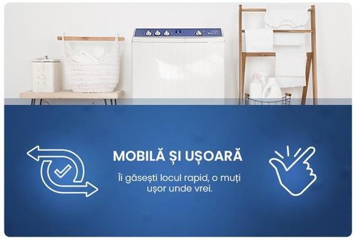 cumpără Mașină de spălat semiautomat Albatros WMS 12.3 (White) în Chișinău 