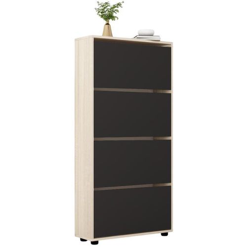 купить Полка для обуви Mobildor-Lux Leo 100x27x164 cm Sonoma/Anthracite в Кишинёве 