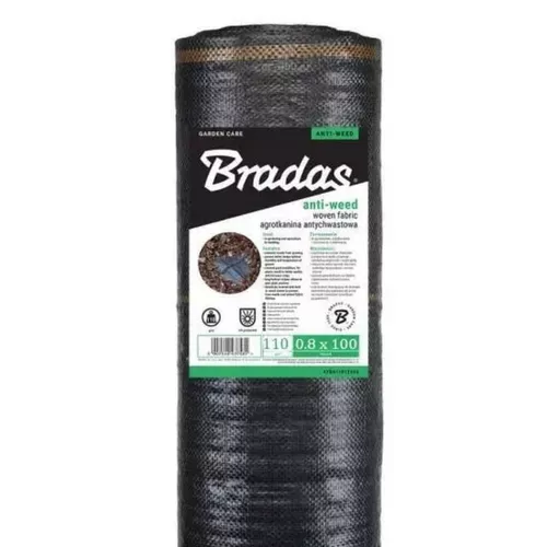 купить Агроволокно Bradas ATBK11008100 Folie agrotextil PP negru, UV rezistent,110g, 0.8*100m в Кишинёве 