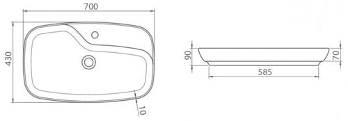 cumpără Lavoar Orka Nova 074400 white în Chișinău 