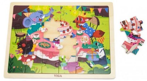 купить Головоломка Viga 44644 Puzzle din lemn Aniversare, 24 elem. в Кишинёве 