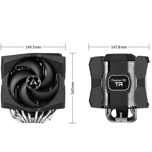 cumpără Cooler Dual Tower with A-RGB Arctic Freezer 50 TR for AMD Ryzen Threadripper, Socket AMD sTRX4, sTR4, SP3, 1xFAN 120mm, 1xFAN 140mm, 200-1800rpm PWM, 13 A-RGB LEDs, Fluid Dynamic Bearing, ACFRE00055A în Chișinău 