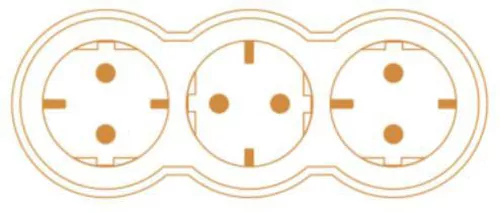 cumpără Adaptor electric Legrand 694518 Fisa-Bloc Multipriza 3x2P+T(Frontala),Alb-Gri în Chișinău 