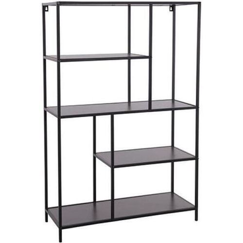 купить Этажерка H&S 48338 cu 5 polite 76x30x116cm metal/MDF, maro в Кишинёве 