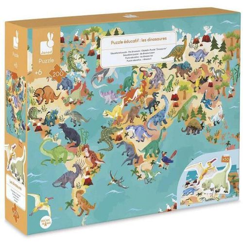 cumpără Puzzle Janod J02679 Dinosaurs puzzle 200 pieces în Chișinău 