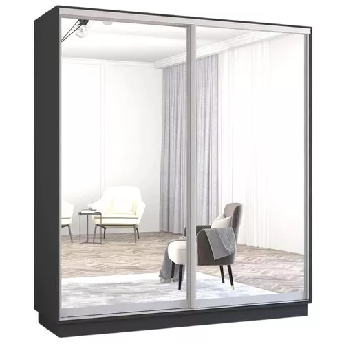 купить Шкаф Mobildor-Lux Fox uși glisante din oglinzi (230x60x200H cm) Anthracite в Кишинёве 