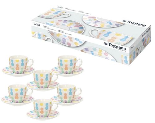 cumpără Cană Tognana 54090 Set cesti cu farfurioare Wiki, 6buc, portelan în Chișinău 
