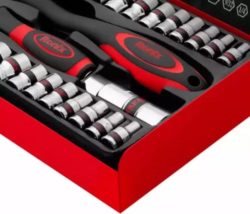 cumpără Set de tubulare, bite, duze Ronix RH-2641 Set de chei tubulare 40 buc + clichet 1/4" și 3/8" în Chișinău 