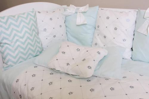 купить Детское постельное белье PernaMea Set lenjerie 8 piese Perne Turcoaz (PM.101650/3) в Кишинёве 