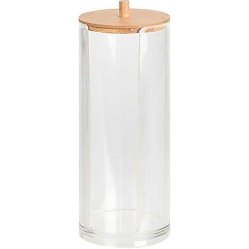 cumpără Accesoriu pentru baie Eleganza 51309 Organizator cu discuri cosmetice 60buc 19XD7cm, capac bambus în Chișinău 