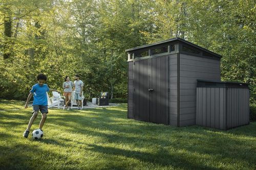 cumpără Căsuţă de grădină Keter 56120 Casuta de gradina Cortina 7x7 216x218x226cm, gri în Chișinău 