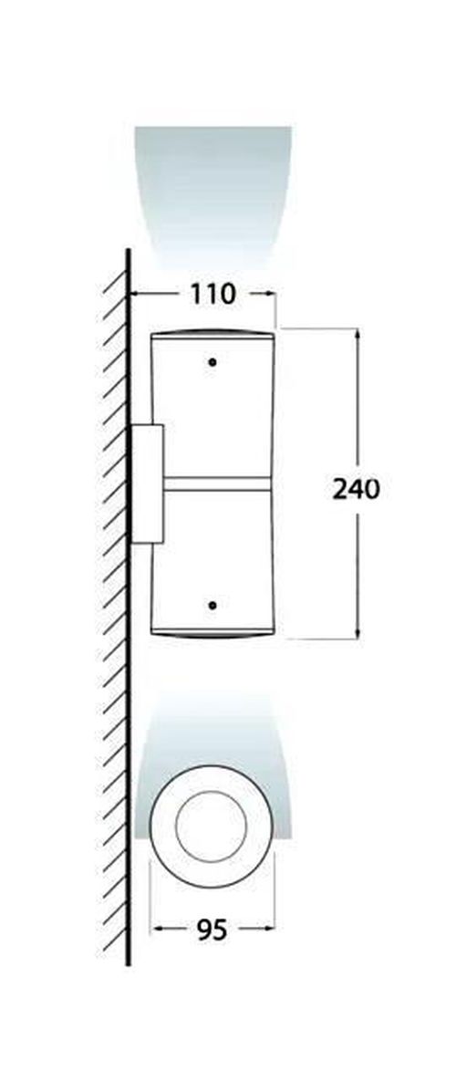 купить Светильник уличный Fumagalli FRANCA 90 2L Negru mat в Кишинёве 