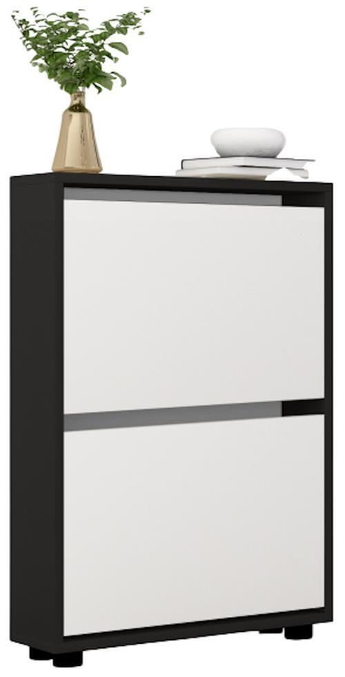 cumpără Raft pentru încălțăminte Mobildor-Lux Leo Slim 50x16x86H cm Anthracite/White în Chișinău 