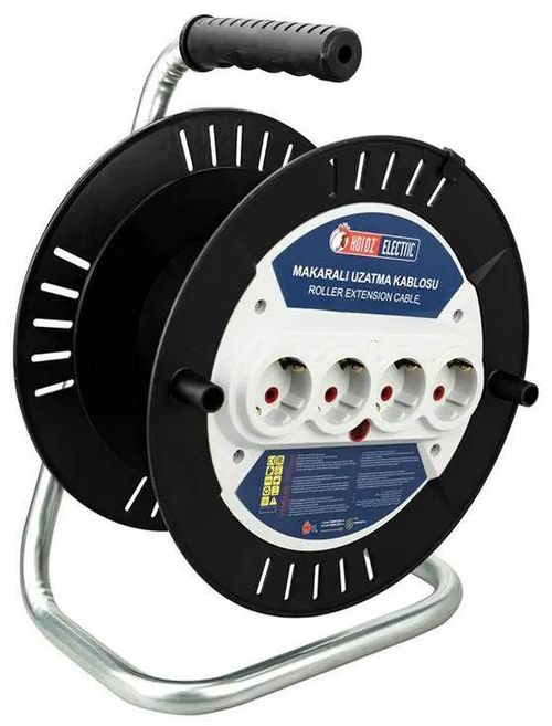 cumpără Prelungitor electric Horoz 72422 cu tambur, 30m, 4 prize, 3x2.5mm2, 16A (310.130.101) în Chișinău 