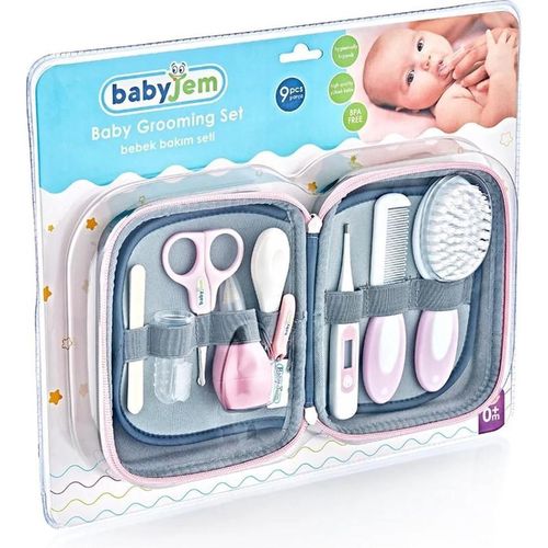 купить Набор для ухода за малышом BabyJem 363 Set pentru ingrijire, 9 piese Roz в Кишинёве 