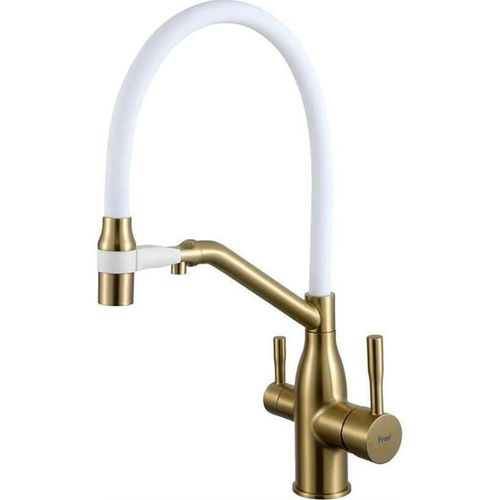 cumpără Bateria bucătărie Frap F 4397-3 (chiuveta plus flexibil) Alama GOLD în Chișinău 