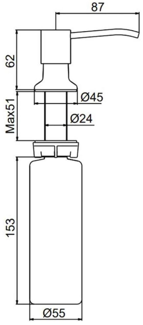 cumpără Dozator săpun Frap F408-3 gold incorporabil în Chișinău 