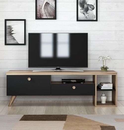 cumpără Comodă TV Trendy Parion, Negru 150x47x35cm în Chișinău 