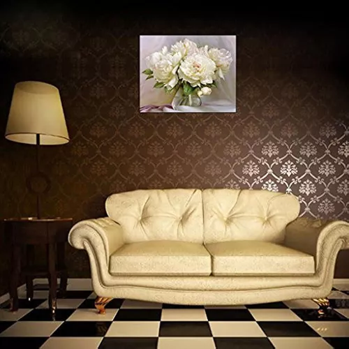 cumpără Tablou pe numere Richi (04205) Bujori albi 40x50 în Chișinău 