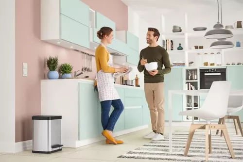 cumpără Coș de gunoi Hailo 622230/09 Eco Duo Plus M alb în Chișinău 