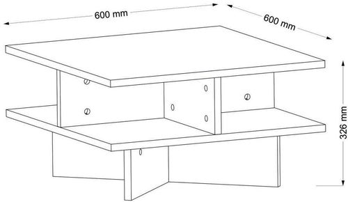 cumpără Măsuţă cafea Trendy Hamton, NucAlb, 60x31x60cm în Chișinău 
