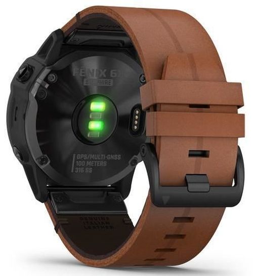 cumpără Ceas inteligent Garmin fenix 6X Pro Sapphire editions Black DLC with chestnut leather band în Chișinău 