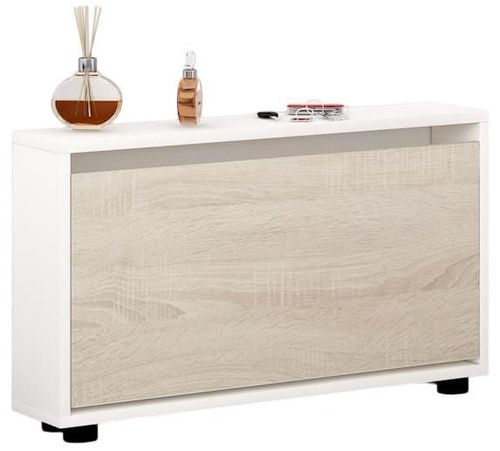 купить Полка для обуви Mobildor-Lux Leo Slim 50x16x47H cm White/Sonoma в Кишинёве 