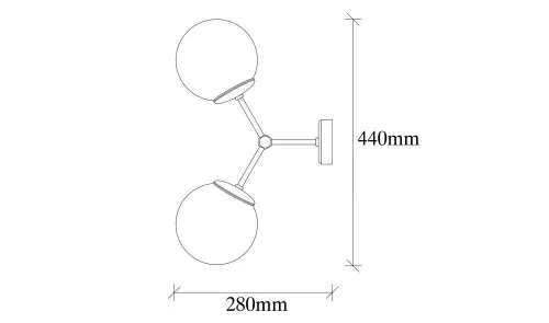 cumpără Candelabru de perete Trendy Damar-6341, 44x28x15cm în Chișinău 