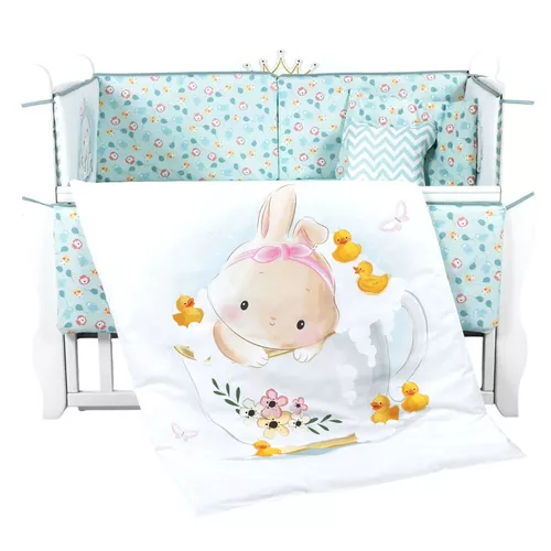 купить Детское постельное белье PernaMea Set lenjerie 8 piese Baby+ Little Bunny (PM.100262/14) в Кишинёве 