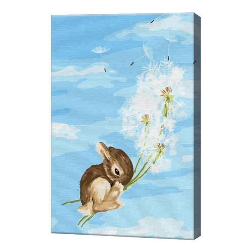 купить Картина по номерам Art Gallery CX4476 20x30cm Iepuras cu papadie в Кишинёве 