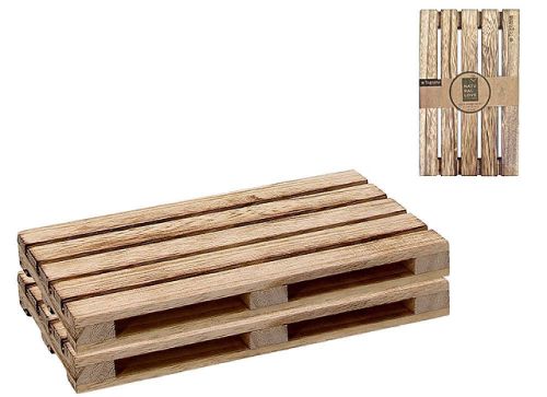 купить Посуда прочая Tognana 48802 Подставка для посуды на поддоне, 2 шт., 20x12 см, дерево в Кишинёве 