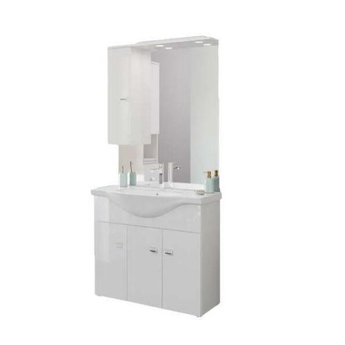 купить Шкаф под умывальник Crea Smart 85+oglinda cu dulap 803+811LED/DR в Кишинёве 