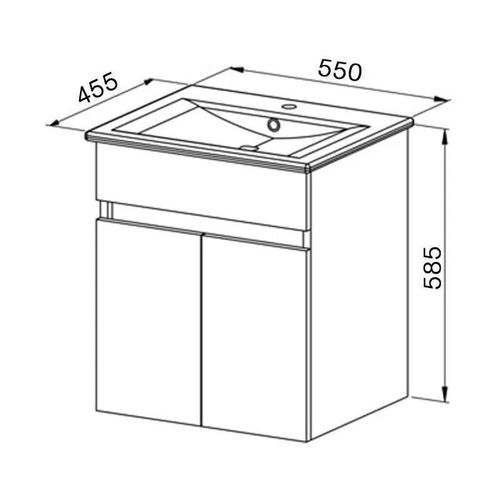 cumpără Dulap pentru lavoar Martat Venna 55 White în Chișinău 