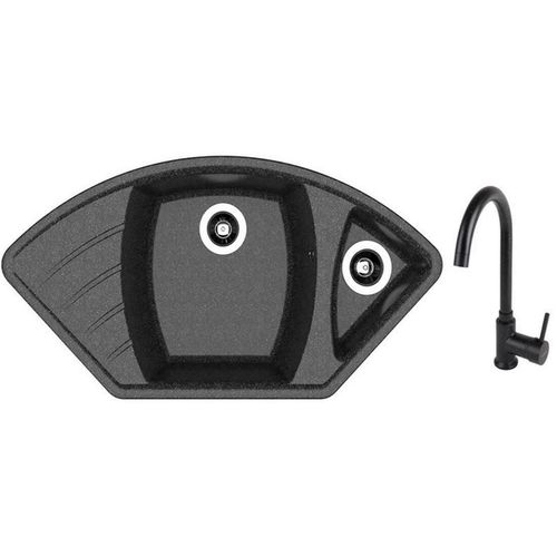 купить Мойка кухонная со смесителем Dr.Gans Gabi + SanDonna F 7073 negru в Кишинёве 