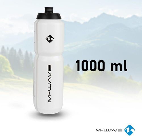 купить Бутылочка для воды M-Wave PBO 1000 ml white/black в Кишинёве 