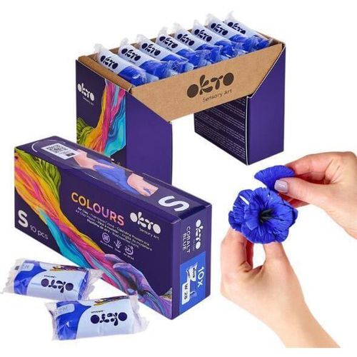купить Набор для творчества Okto 10027 Plastilină aerată Air Clay Colours, 10buc, albastră, mărimea S в Кишинёве 