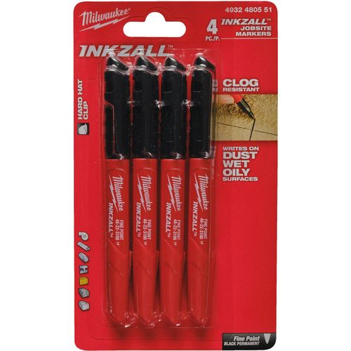 cumpără Instrument de marcare Milwaukee 4932480551 Set marker negru INKZALL 4buc în Chișinău 