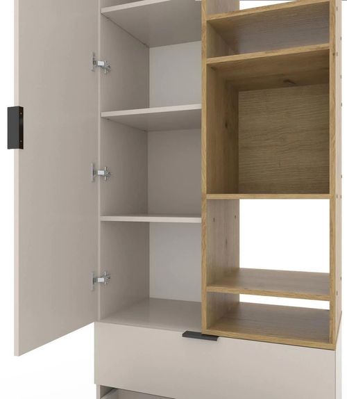 купить Шкаф Nex Home A001R cu usi batante, 800x420x2300mm, Cashmere/Oak Artisan в Кишинёве 