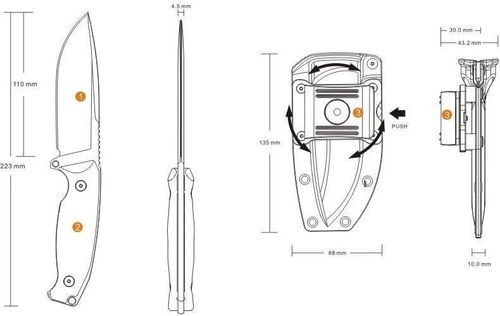 cumpără Cuțit turistic Ruike F118-B în Chișinău 