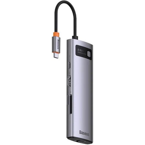 купить Переходник для IT Baseus WKWG080113 8in1 Type-C, Metal Gleam Series, Space Gray в Кишинёве 