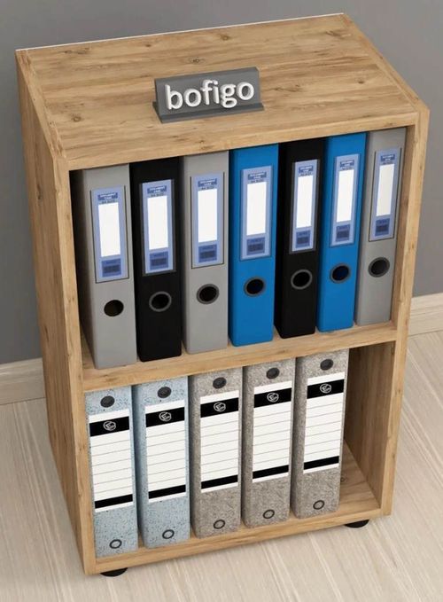 купить Офисный стеллаж Nex Home Folder, 49x30x73 cm, Дуб (13-22-02) в Кишинёве 