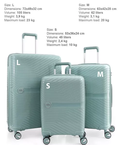 cumpără Valiză CCS 5239 Set Blue în Chișinău 