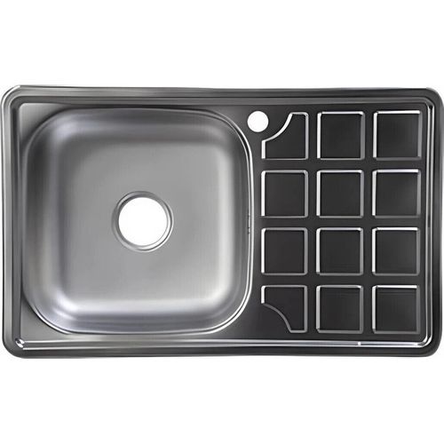 cumpără Chiuvetă bucătărie Rubano 27418 incastrabila 780x420x180mm (stinga), inox, decor-0,8mm în Chișinău 
