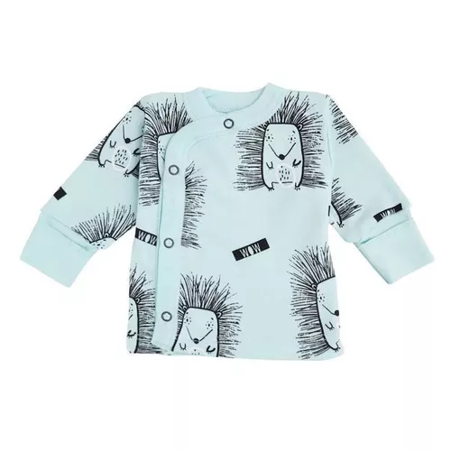 купить Детская одежда Minikin 242200356 Hedgehog Распашонка голубой с рисунком 0-1мес (56см) в Кишинёве 