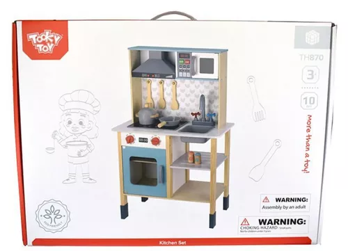 cumpără Bucătărie și veselă de jucărie Tooky Toy TH870 Setul de joacă din lemn Bucătăria, 57328 în Chișinău 